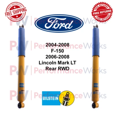 Par de amortiguadores traseros Bilstein B6 4600 altura stock para Ford F-150 y Lincoln Mark tracción trasera Foto 1 de 4