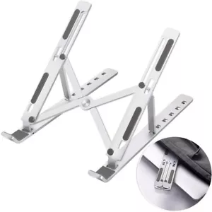 Tasshz Laptop Desk Stand Adjustable Portable Aluminum 6-Levels Height Foldable - Picture 1 of 7