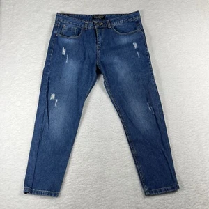 Philipp Plein Jeans Herren 34 Illegal Fight Club Straight Cut Denim Diamond W34" - Bild 1 von 11