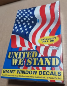Topps United We Stand 2001 caja sellada calcomanías de ventana gigante paquetes de 24 - Imagen 1 de 4