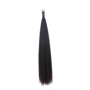 DOUBLE False Tail NATURE BLACK Genuine Horse 90CM 35“ False Tail 360g EXTENDED - Picture 1 of 9
