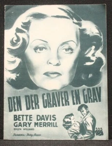Original 1951 Another Man's Poison Scandinavian Movie Herald - Bette Davis - Picture 1 of 3