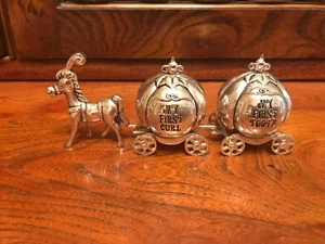 Cinderella’s Horse & Carriages Silver Plated First Curl & Tooth Box Set - New - Picture 1 of 5