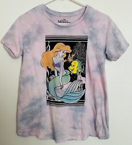 Disney Little Mermaid T Shirt Graphic Ariel Women’s Size X-Small  Tie Dye