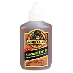 Gorilla Original Multi-Purpose Waterproof Glue 2 oz Bottle Light Brown 5000206 - Picture 1 of 9