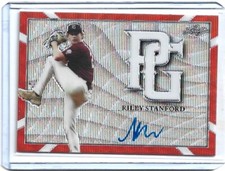 RILEY STANFORD 2021 LEAF PERFECT GAME NATIONAL RED SHIMMER AUTO # 1/3