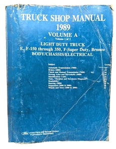 1989 Ford F150-350 Bronco E150-350 F-Super Duty Shop Manual - Vol A Body Electri - Bild 1 von 7