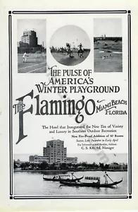 1922 Flamingo Hotel Miami CS Krom Manager DRUCKANZEIGE über 100 Jahre alt (3450) - Bild 1 von 1