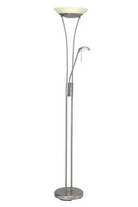 LED Decken Fluter Stand Steh Leuchte mit Dimmer und Lesearm Wohnzimmer - Bild 1 von 7