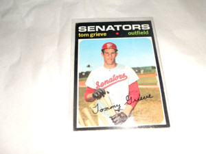 Tom Grieve Washington Senators #167 Topps 1971