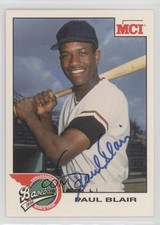 1994 MLB Players Alumni MCI Ambassadors of Baseball World Tour Paul Blair Auto