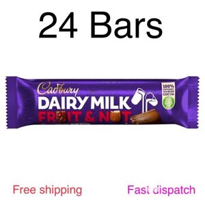Cadbury DAIRY MILK FRUIT AND NUT.BOX OF 24×49g.BEST OFFER. Date 05/03/2024