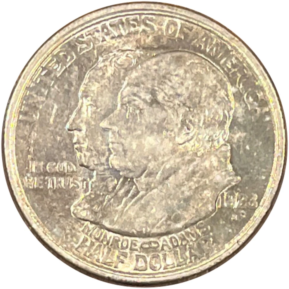 Medio dólar conmemorativo Monroe 1923-Estados Unidos elección original escaso AU+ Foto 1 de 4
