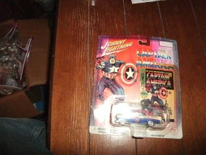 JOHNNY LIGHTNING CAPTAIN AMERICA 1956 CHEVY CONVERTIBLE Marvel 2002 - Picture 1 of 3