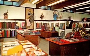 The Dorr Mill Store Dartmouth Lake NH woolen fabrics advertisement postcard a108 - Picture 1 of 2