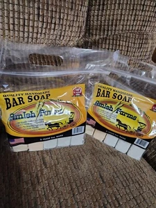 Amish Farm Bar Soap 2 Packs 10 Huge Bars 5oz Each Soap Made In USA In hand  - Picture 1 of 9