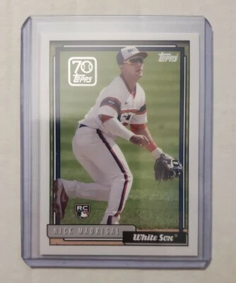 2021 Topps Series 2 Nick Madrigal RC 70 Years of Topps Insert White Sox #70YT-42 - Image 1 of 3