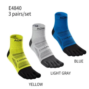 Juego de 3 pares/pares de calcetines deportivos de cinco dedos mejorados unisex AONIJIE E4840 - Imagen 1 de 16