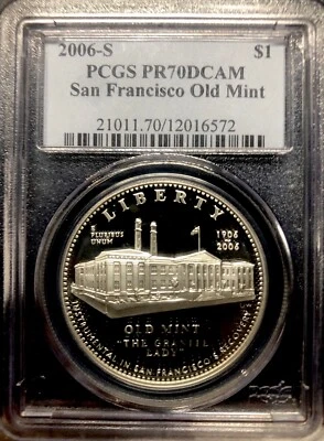 2006 SAN FRANCISCO OLD MINT Silver Dollar  PR70 PCGS💥FLAWLESS QUALITY💥 - Image 1 of 4