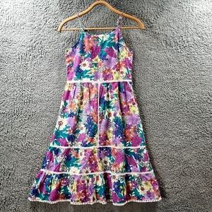 Jessica Simpson Girls Dress Size M Bright Multicoloured Floral Sleeveless A-line - Picture 1 of 13