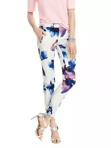 Pantalón Banana Republic Ryan-Fit Texturizado Floral Delgado-Recto Entrepierna 28, 12 P, Nuevo con etiquetas - Imagen 1 de 12