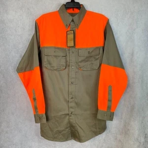 Master Sportsman Mens Button Up Shirt Safety Orange Long Sleeve Size M NEW! READ - Picture 1 of 11