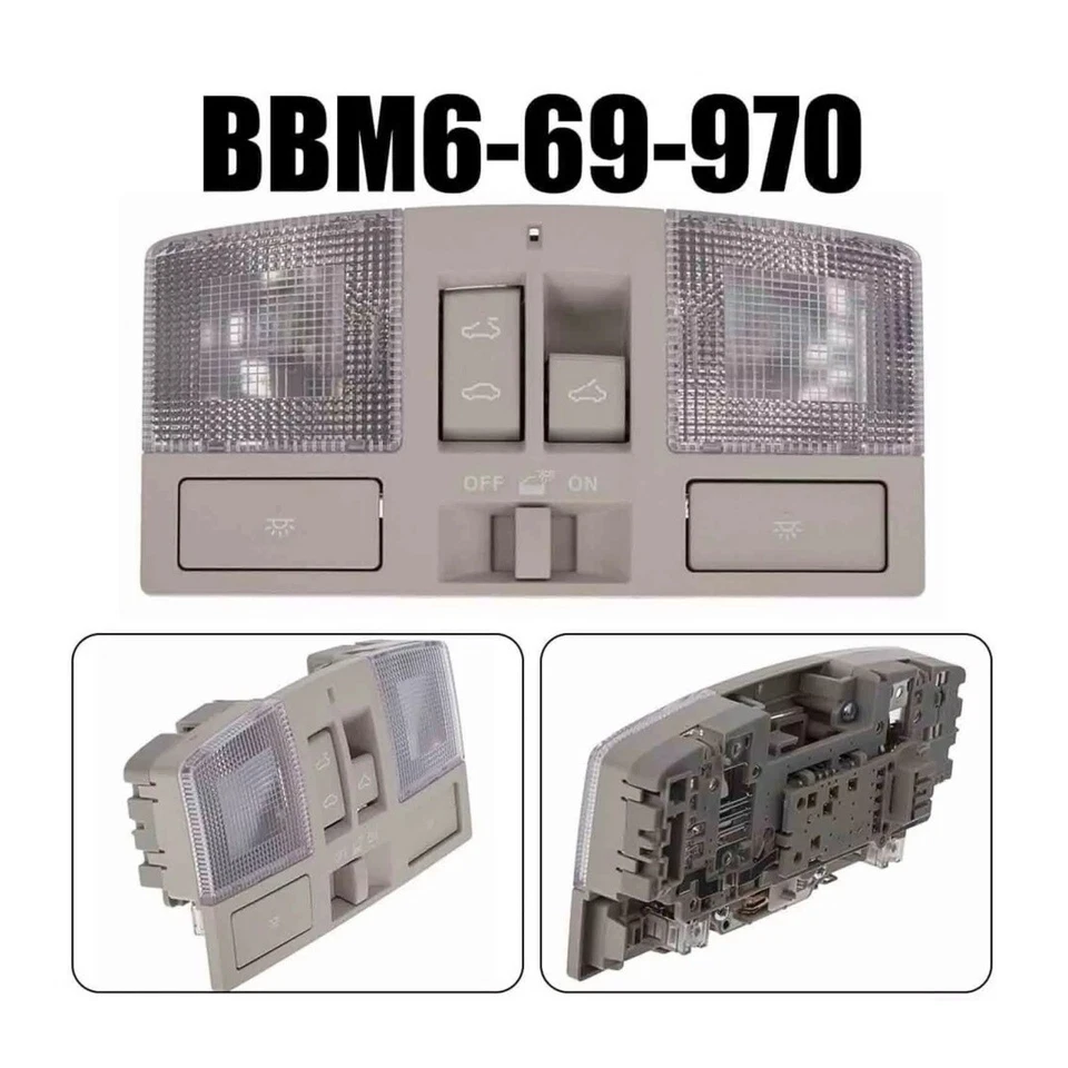 Consola superior para Mazda3 2010-2012 con interruptor de techo corredizo sin luz descendente BBM669970 Foto 1 de 4