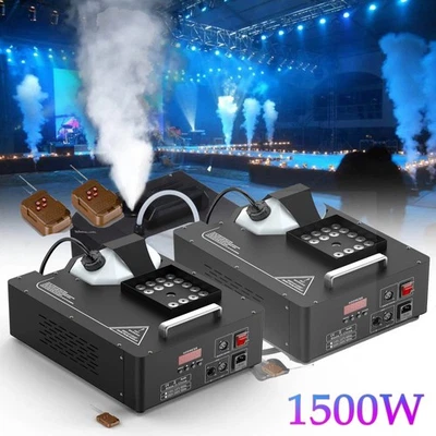 1/2pcs 1500W Fog Machine DMX Fogger Party Stage DJ Vertical Smoke Machine - Image 1 of 4