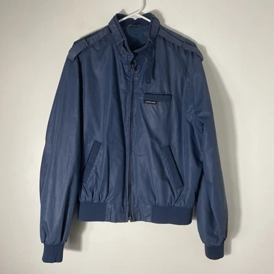 Jaqueta Masculina Vintage Mescla de Algodão Azul com Bolso Frontal Tamanho 44 Apenas Membros - Imagem 1 de 4