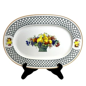 Piatto da portata ovale porcellana Villeroy & Boch 'Basket' anno 1785 Germany Vitro - Foto 1 di 5