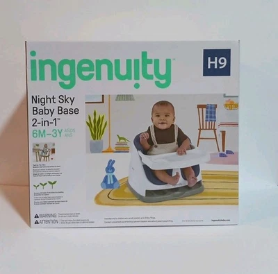 Base elevadora de alimentación y asiento de piso Ingenuity Baby Base 2 en 1 con bandeja autoalmacenable - Nueva Foto 1 de 3
