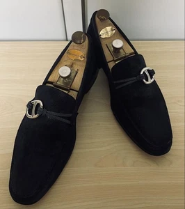 Hermes Men 7.0US Suede Slip-On Shoes - Picture 1 of 8