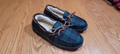 Nuevos ZAPATOS ZAPATILLAS CLARKS * MUJER TALLA 8* VERDE/AZUL MARINO A CUADROS *FORRADOS DE ABETO Foto 1 de 4