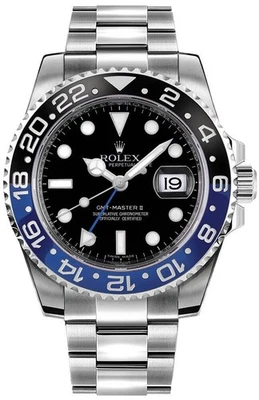 Rolex GMT-Master II Batman Black Blue Bezel Oyster Men's Watch 116710BLNR-0002 - Image 1 of 4