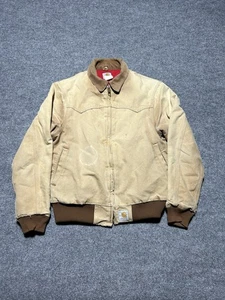 Vintage Carhartt Santa Fe Jacke Herren Medium hellbraun braun Arbeitskleidung Mantel hergestellt in den USA - Bild 1 von 8