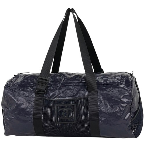 CHANEL Borsa a mano linea sportiva (ad incastro) logo CC rete borsa a mano rivestita tela...