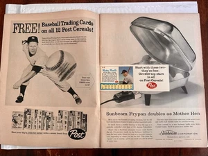 Life Magazine April 13 1962 ~ Mickey Mantle & Roger Maris Post Baseball Cards - Picture 1 of 14