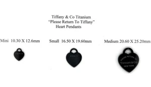 Rare Small Size Tiffany & Co Titanium "Return to Sender" Heart Charm/Pendant. - Picture 1 of 8