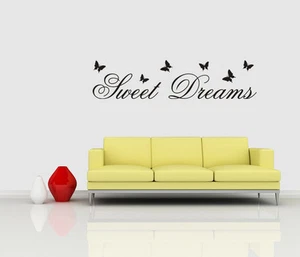 Wall stickers Sweet dreams custom colour Removable Art Vinyl Decor Kids decal - Picture 1 of 5