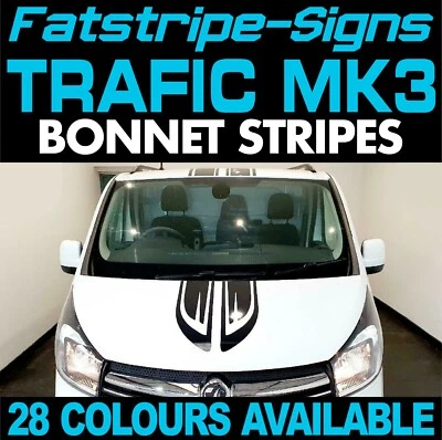 para adaptarse a RENAULT TRAFIC MK3 CAPÓ RAYAS PEGATINAS GRÁFICAS CALCOMANÍAS CÁMPER FURGONETA Foto 1 de 2