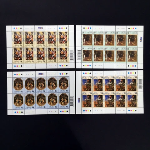 2005 Malta St Catherine in Art Sheet of 10 Stamps Unmounted Mint NH #1383 Cover