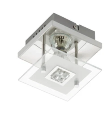 BRILONER- PLAFONIERA 1 LED - 3W-250LM-3000K CROMO/VETRO SATINATO TRASPARENTE - Immagine 1 di 2