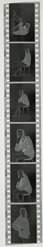 6 negatives pretty young woman black 24x35mm by professional photographer abx-lr43-2 - Image 1 of 1