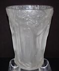 Antique Czech Art Deco Barolac Frosted Glass Vase With Trees Joseph Inwald