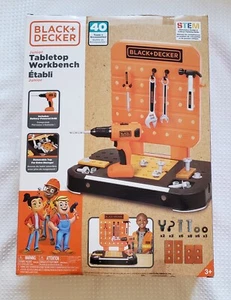 Banco de trabajo de mesa negro + Decker Junior 40 herramientas + accesorios - Imagen 1 de 2