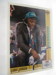 1991-92 Upper Deck #2 Larry Johnson UER RC HORNETS - Foto 1 di 2