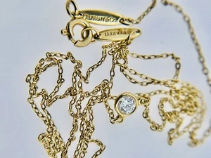 Tiffany & Co. 18k Gold ..17ct  Diamond by the Yard Necklace 20" approx - Picture 1 of 9