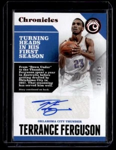 2017-18 Panini Chronicles Red Auto Terrance Ferguson RC Auto 102/149 Oklahoma - Picture 1 of 2