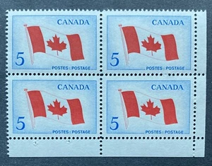 Canada #439 MNH Corner Block Stamps 1965 - Canadian Flag (SG# 564) - Picture 1 of 1