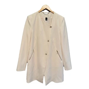 White House Black Market Blazer Jacket Asymmetrical Button Front Size Large - Picture 1 of 4